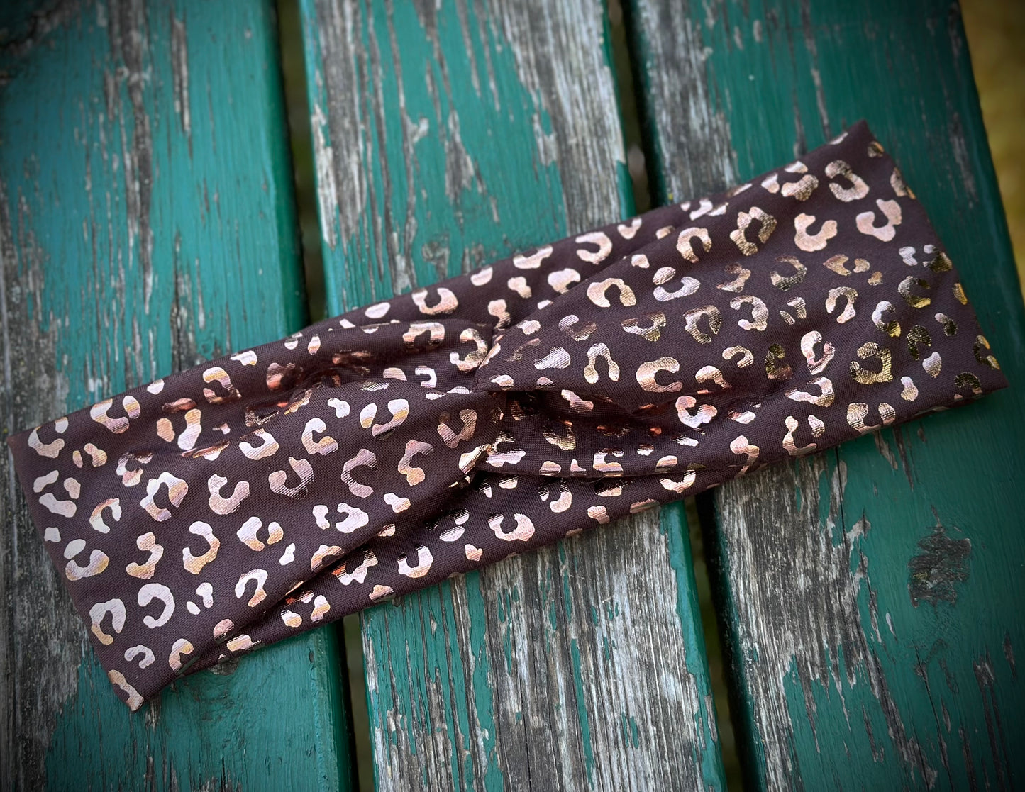Gold Leopard Foil Wraps & Scrunchies