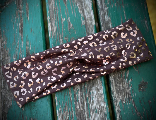 Gold Leopard Foil Wraps & Scrunchies