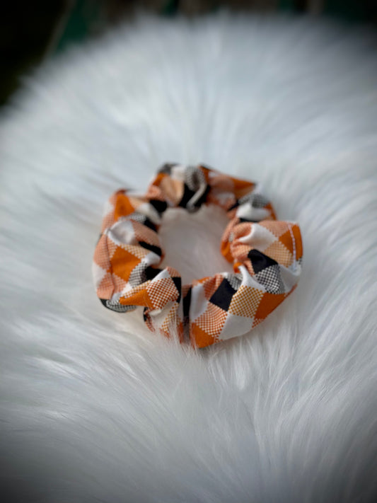 Pumpkin Spice Plaid Scrunchy