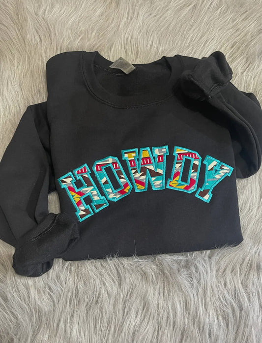 Howdy Embroidered Crewneck Sweatshirt