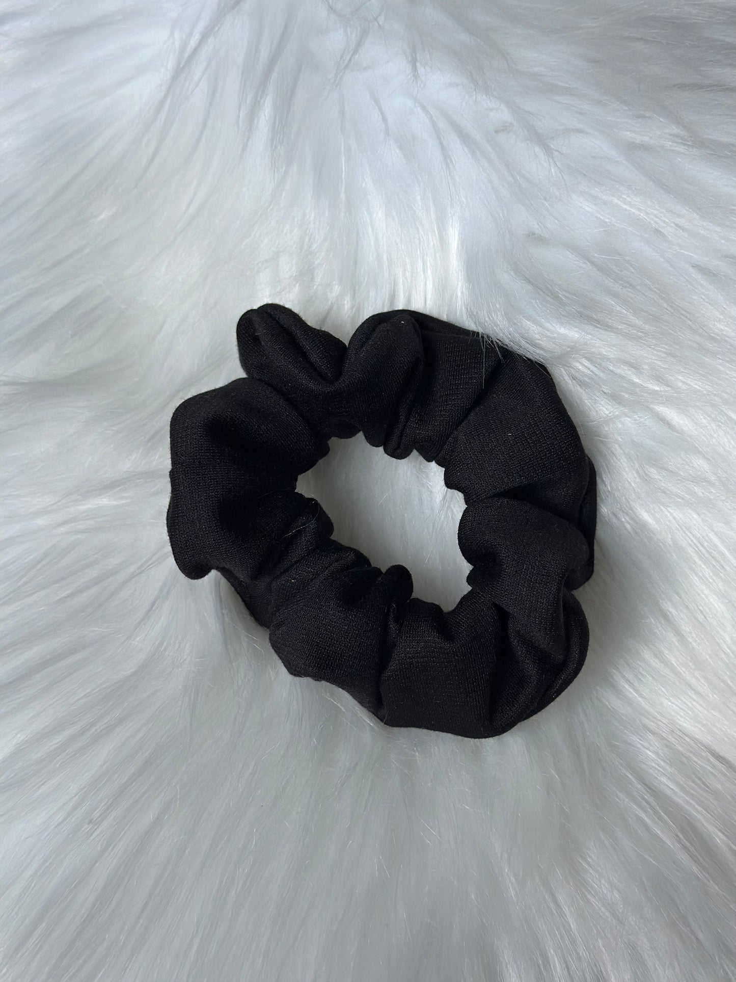 Solid Black Scrunchy