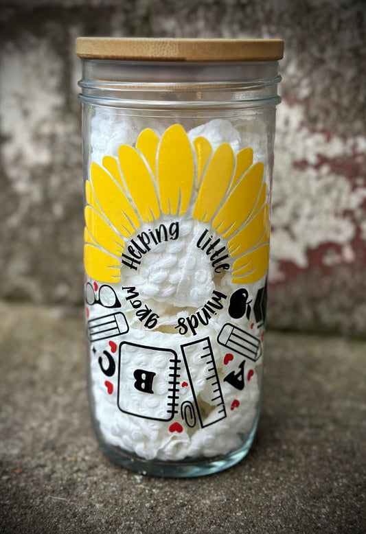 Teaching Little Minds Glass Tumbler