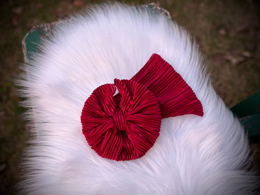 Pleated Satin: Wine