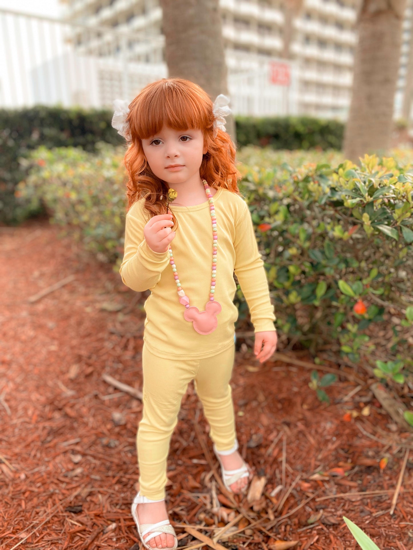 Lemon Meringue (Yellow) Ribbed Long Sleeve PJ's