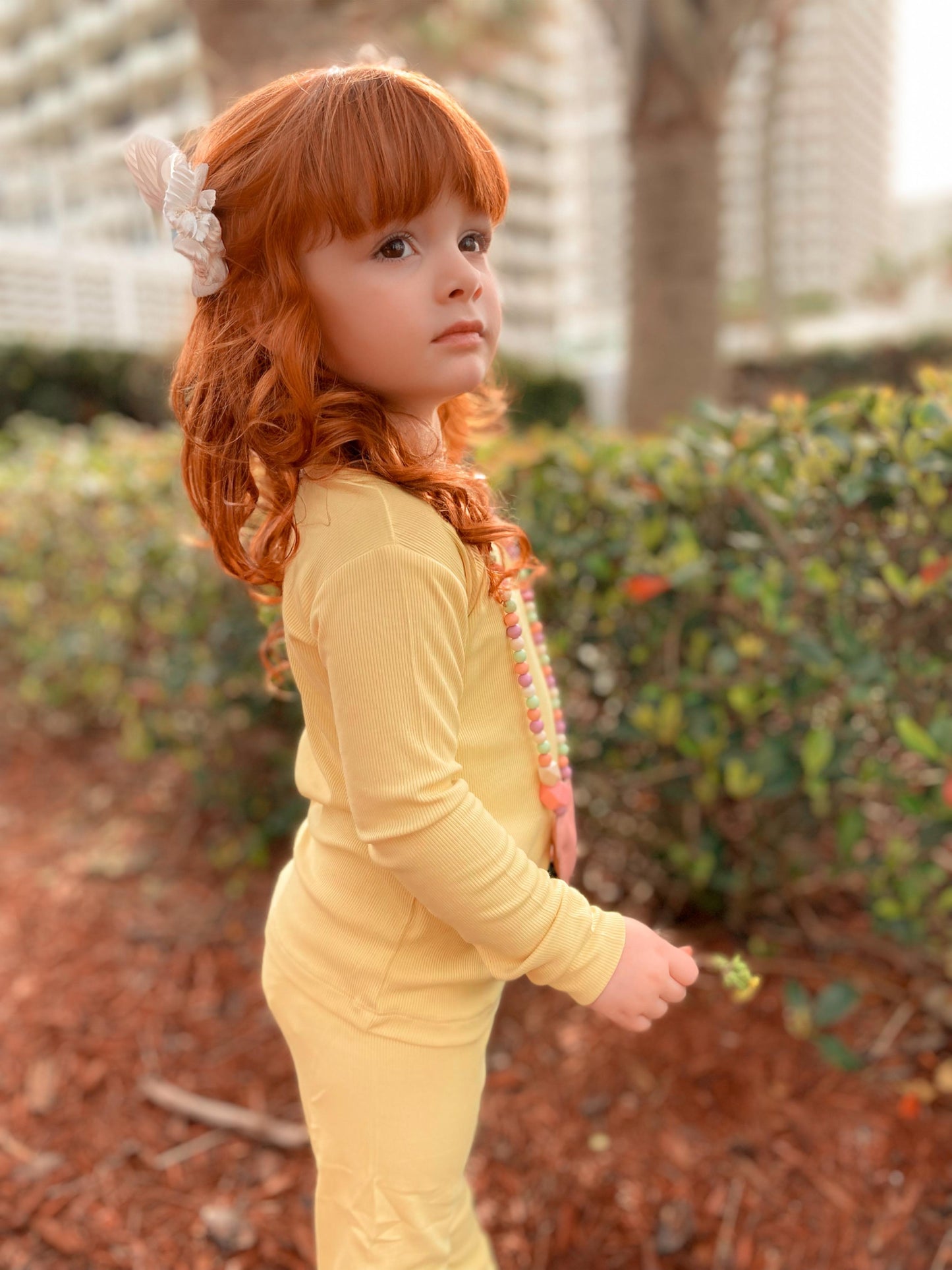 Lemon Meringue (Yellow) Ribbed Long Sleeve PJ's