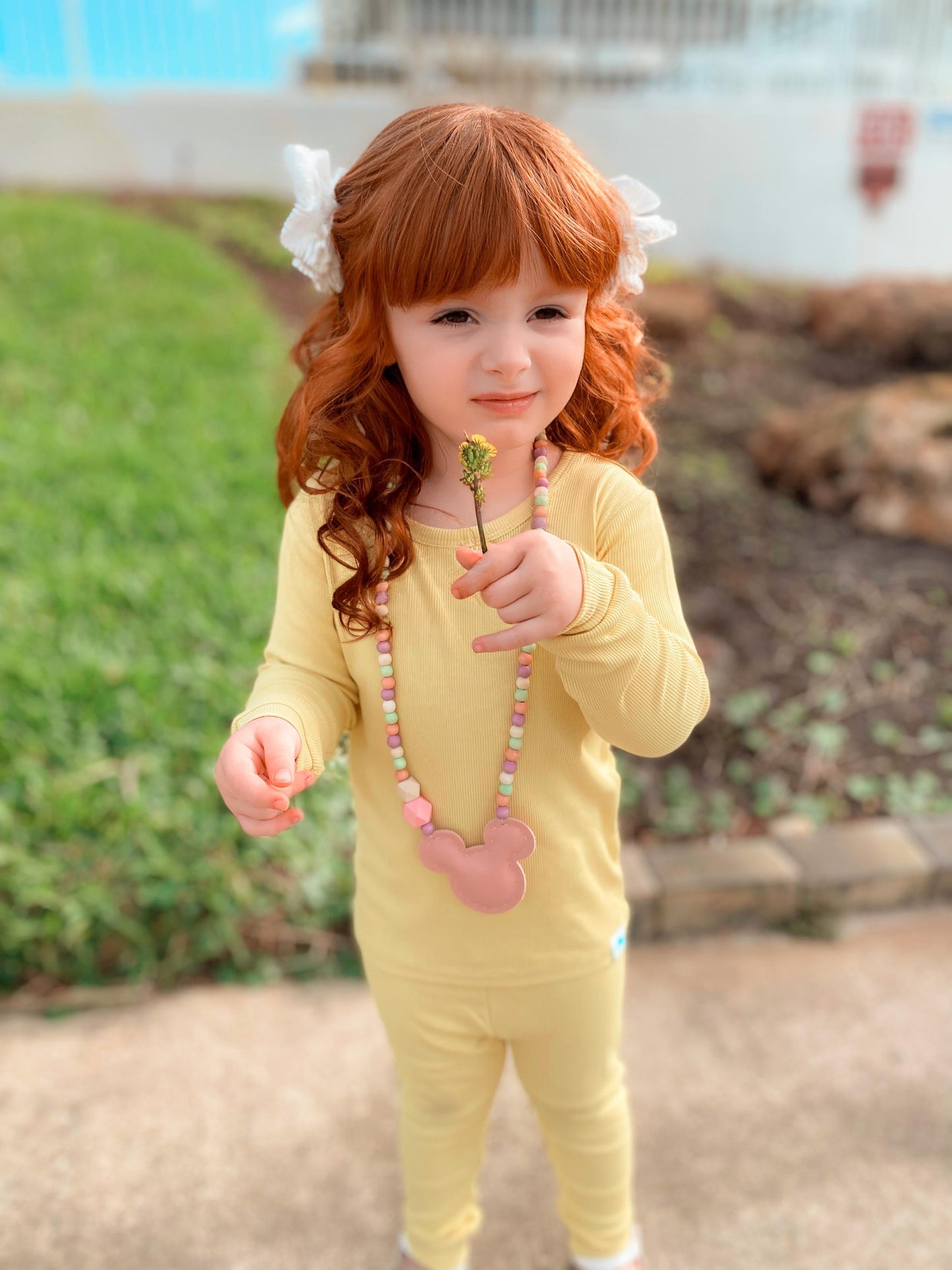 Lemon Meringue (Yellow) Ribbed Long Sleeve PJ's