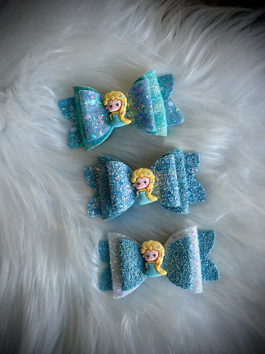 Snow Queen Leather Bow