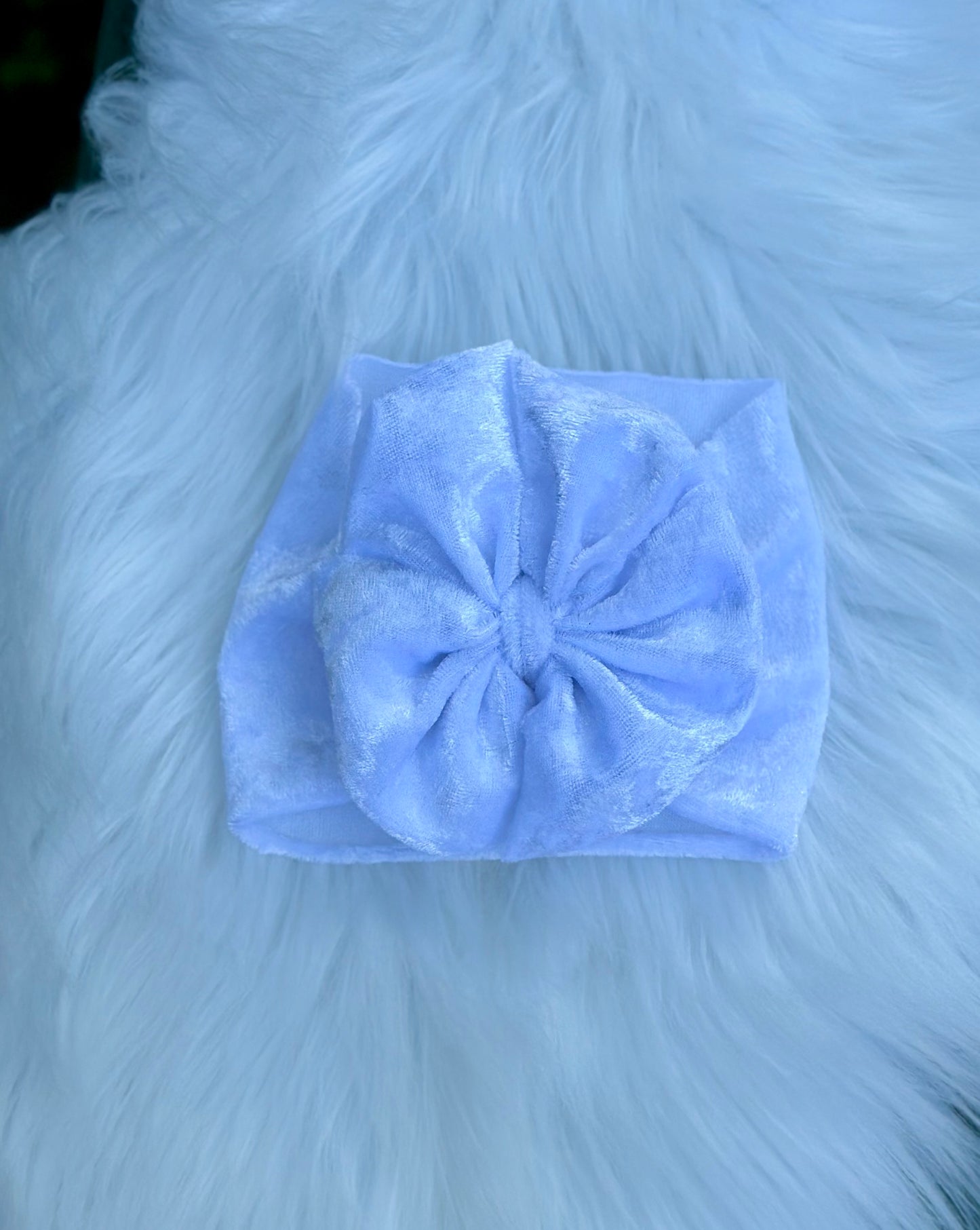 White Panne Velvet Messy Wrap