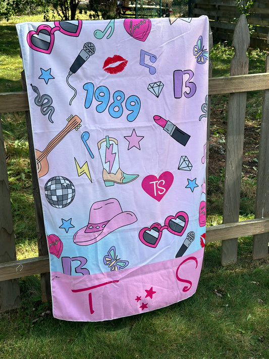 Swiftie 1989 Microfiber Beach Towel 30x50