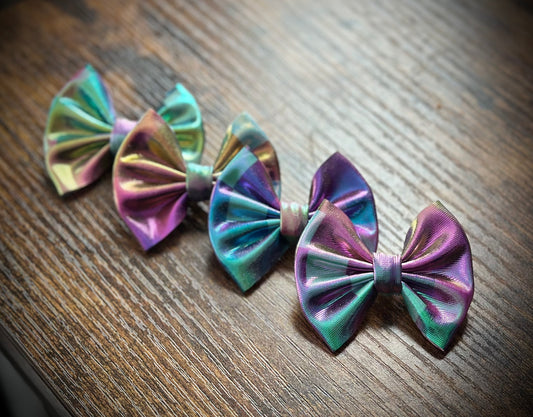 Pleather: Rainbow Metallic Checks