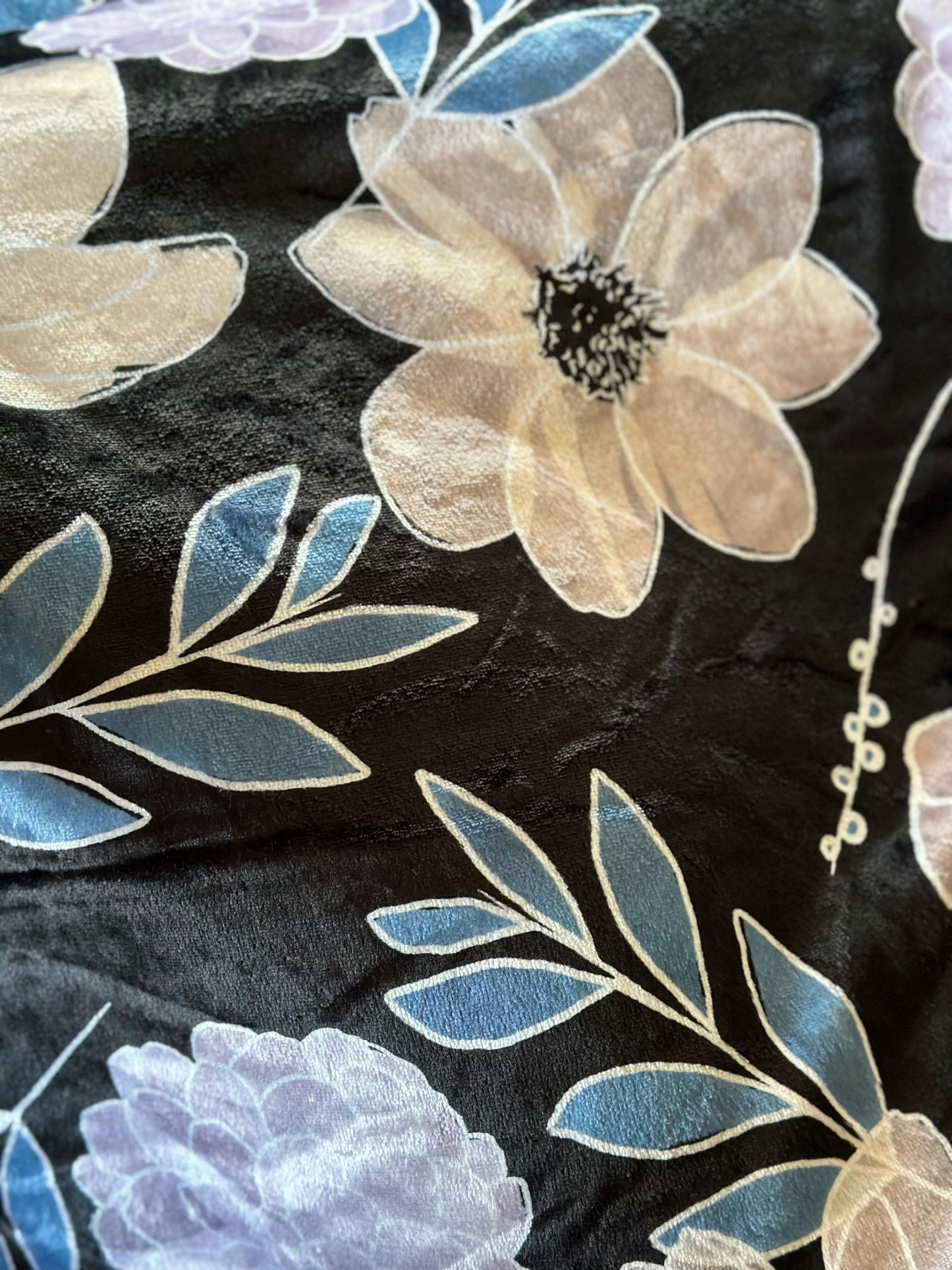 Watercolor Floral Minky Blanket