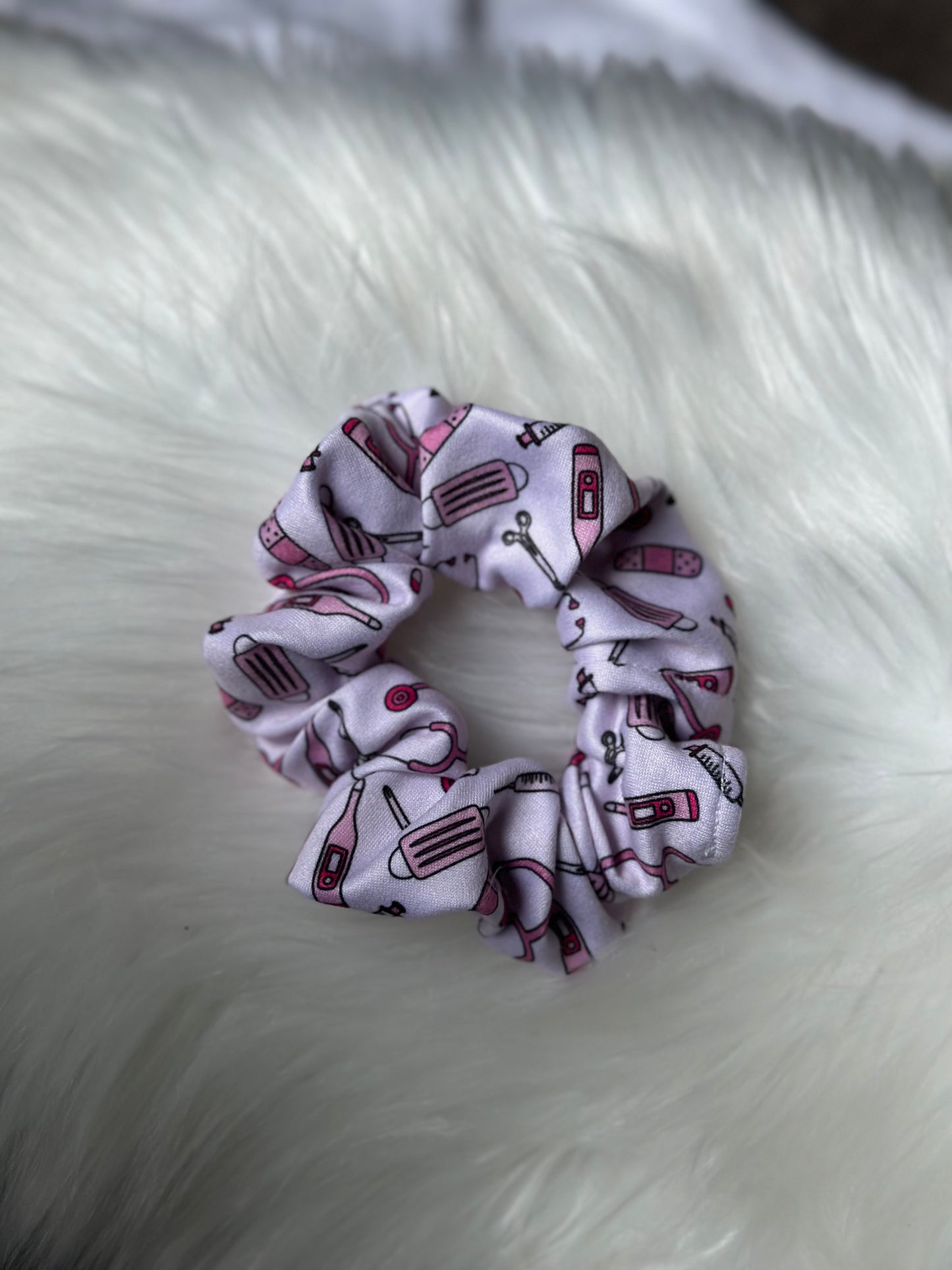 Nurse Essentials Pink Scunchy