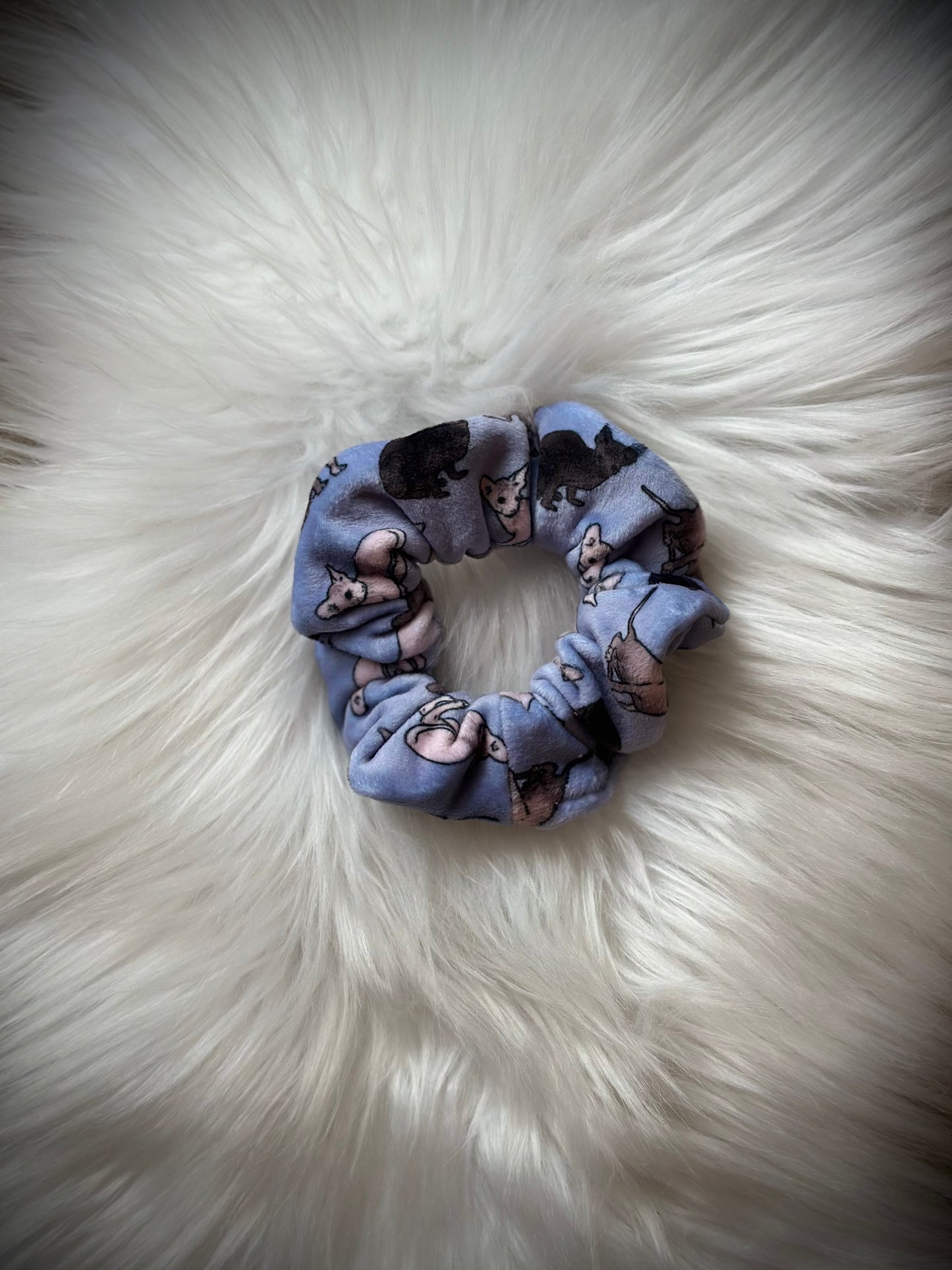 Hairless Cats Velvet Scrunchy