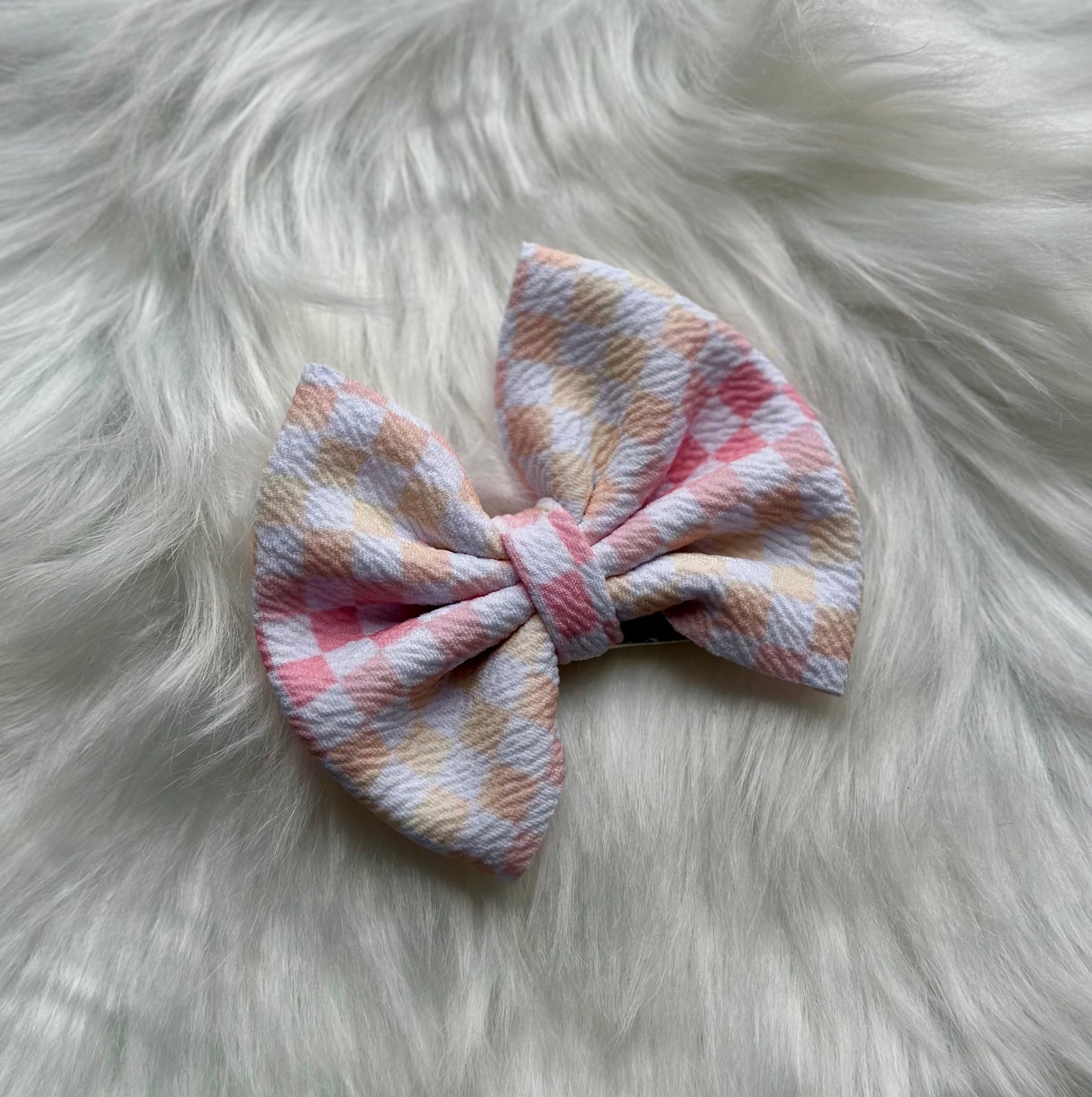 Peach Ombre Checkers