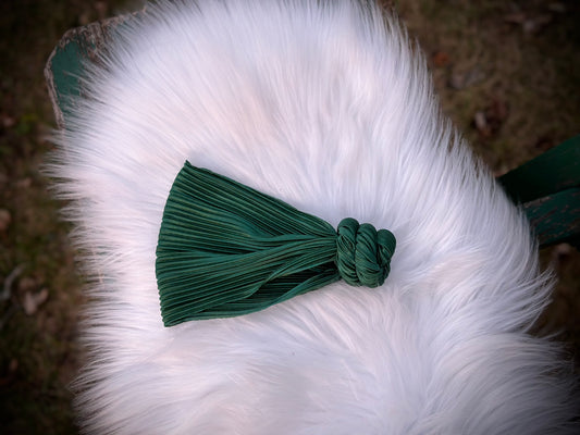 Pleated Satin: Evergreen
