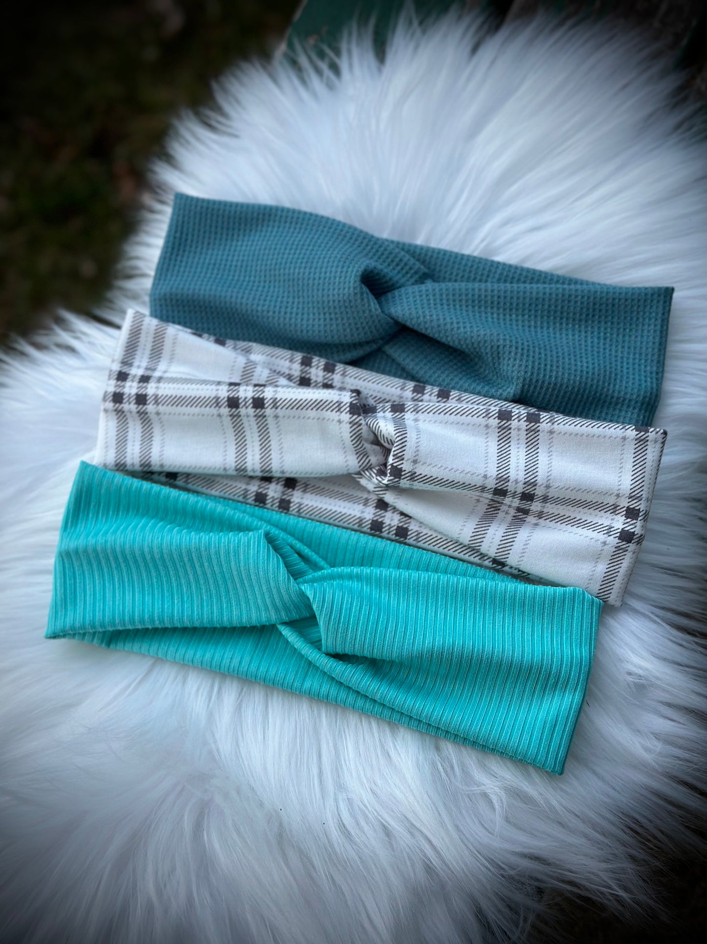 Arctic Plaid Wraps & Scrunchies
