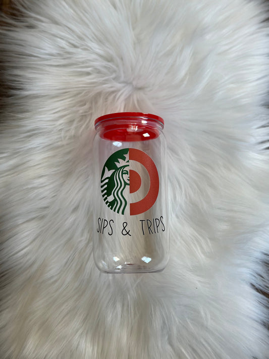 Sips & Trips 16oz Acrylic Tumbler