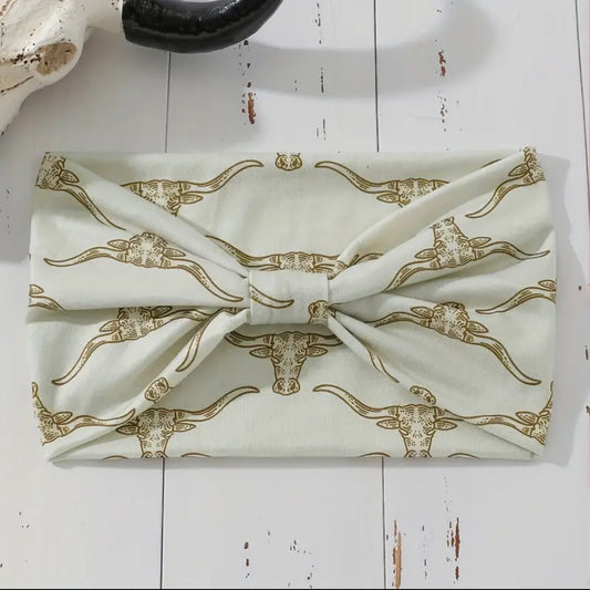 Ivory Longhorn Reversible XL Wrap