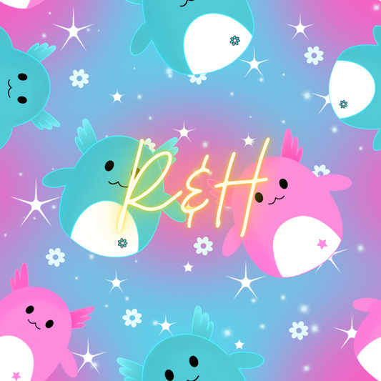 Squishy Axolotl Minky Blanket