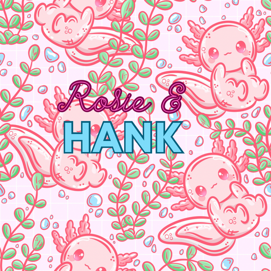 Pink Axolotls Minky Blanket