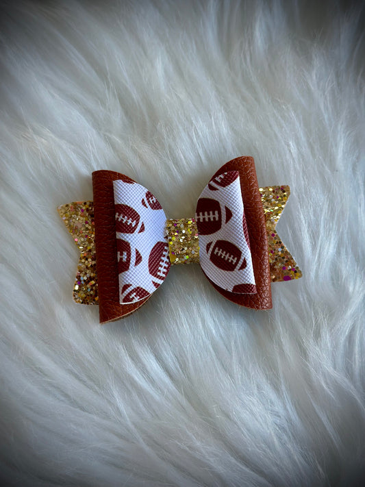 Football Leather Bow
