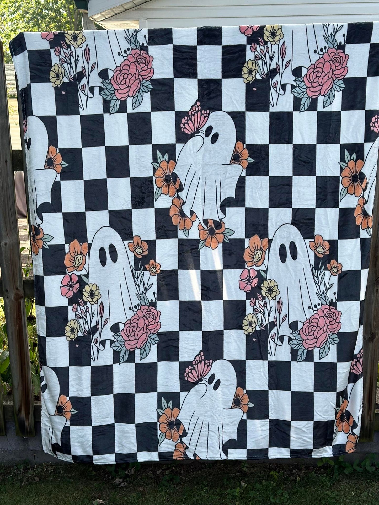 Checkered Ghosts Minky 60x80