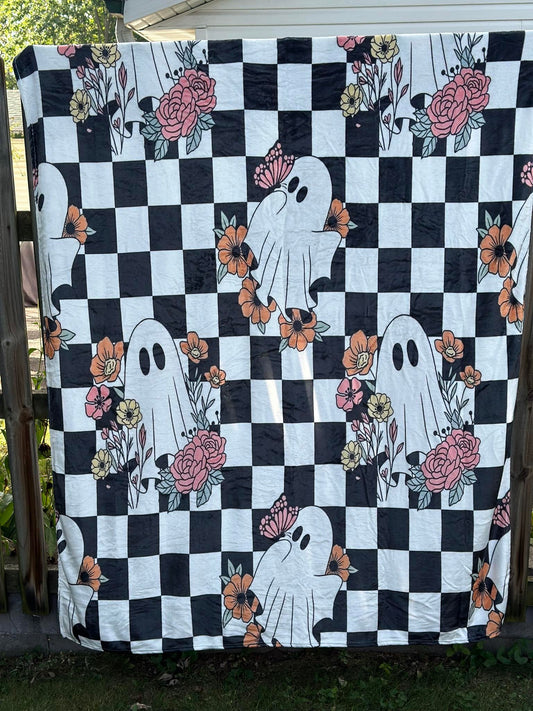 Checkered Ghosts Minky 60x80