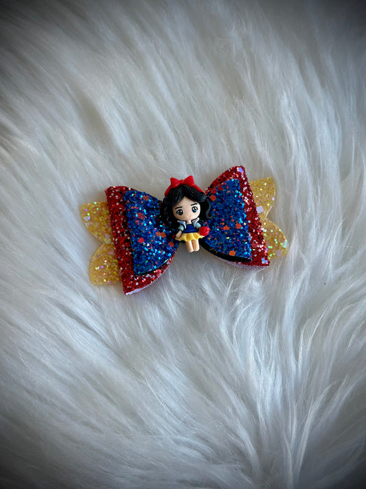 Snow Princess Leather Bow
