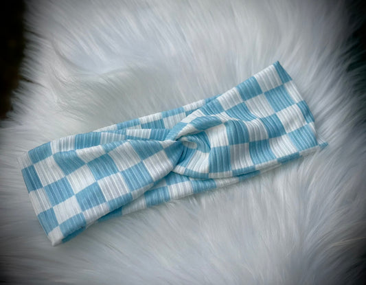 Sky Blue Yummy Rib Wraps & Scrunchies