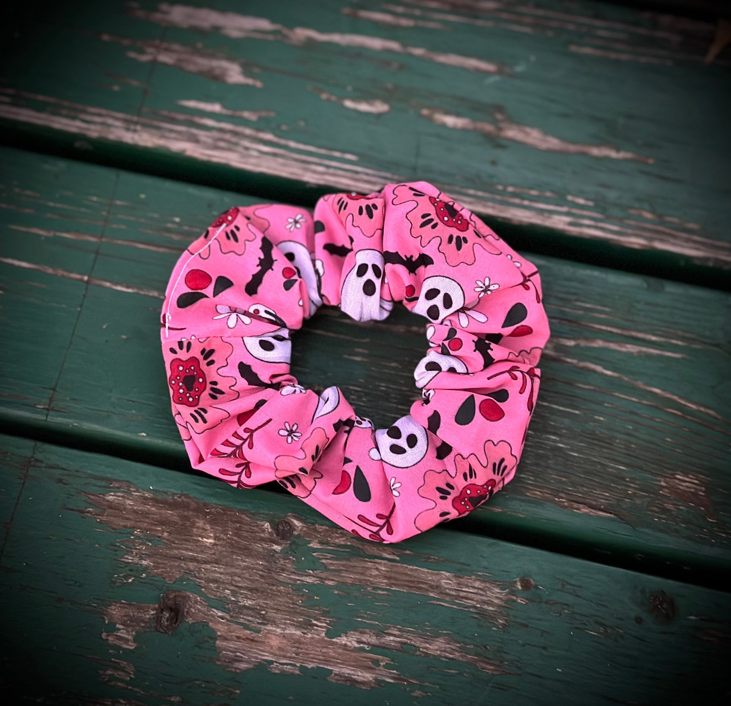 Pink Ghosts Scrunchy