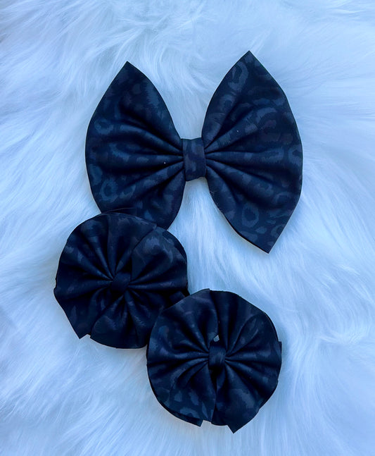 Pleather: Black on Black Leopard