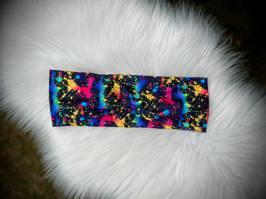 Neon Splatter Wraps & Scrunchies