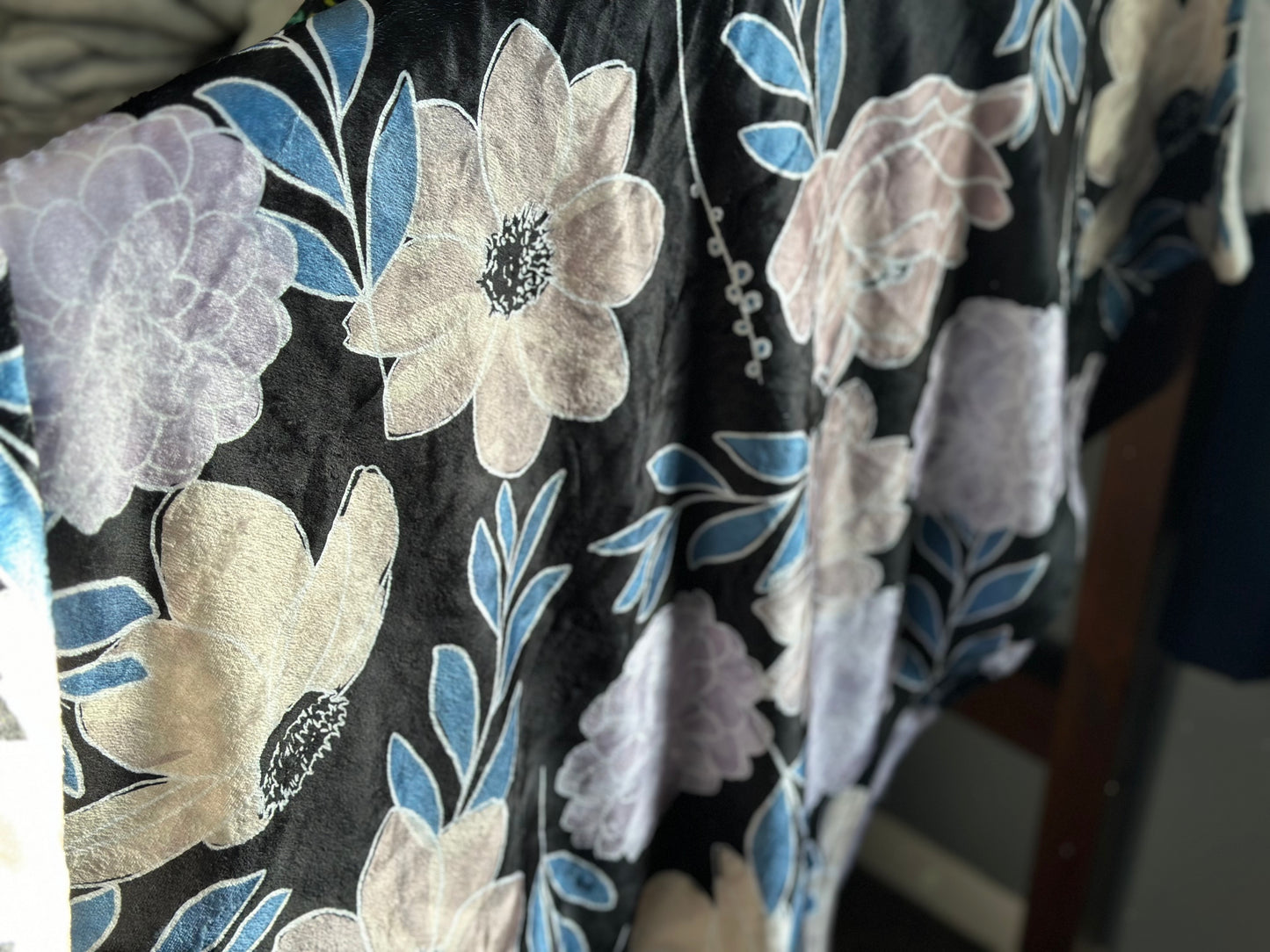 Watercolor Floral Minky Blanket