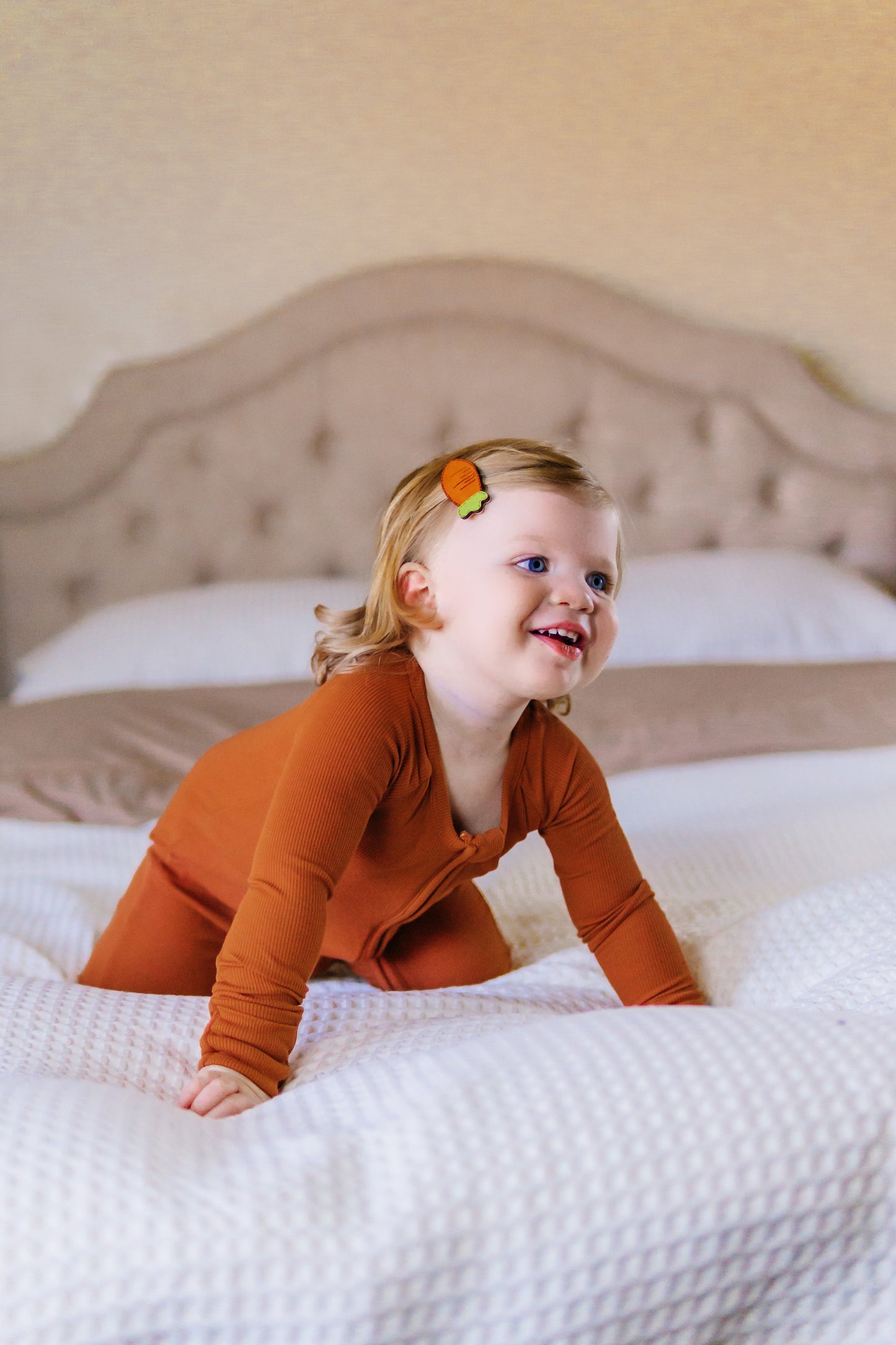 Rust (Orange) Ribbed Romper