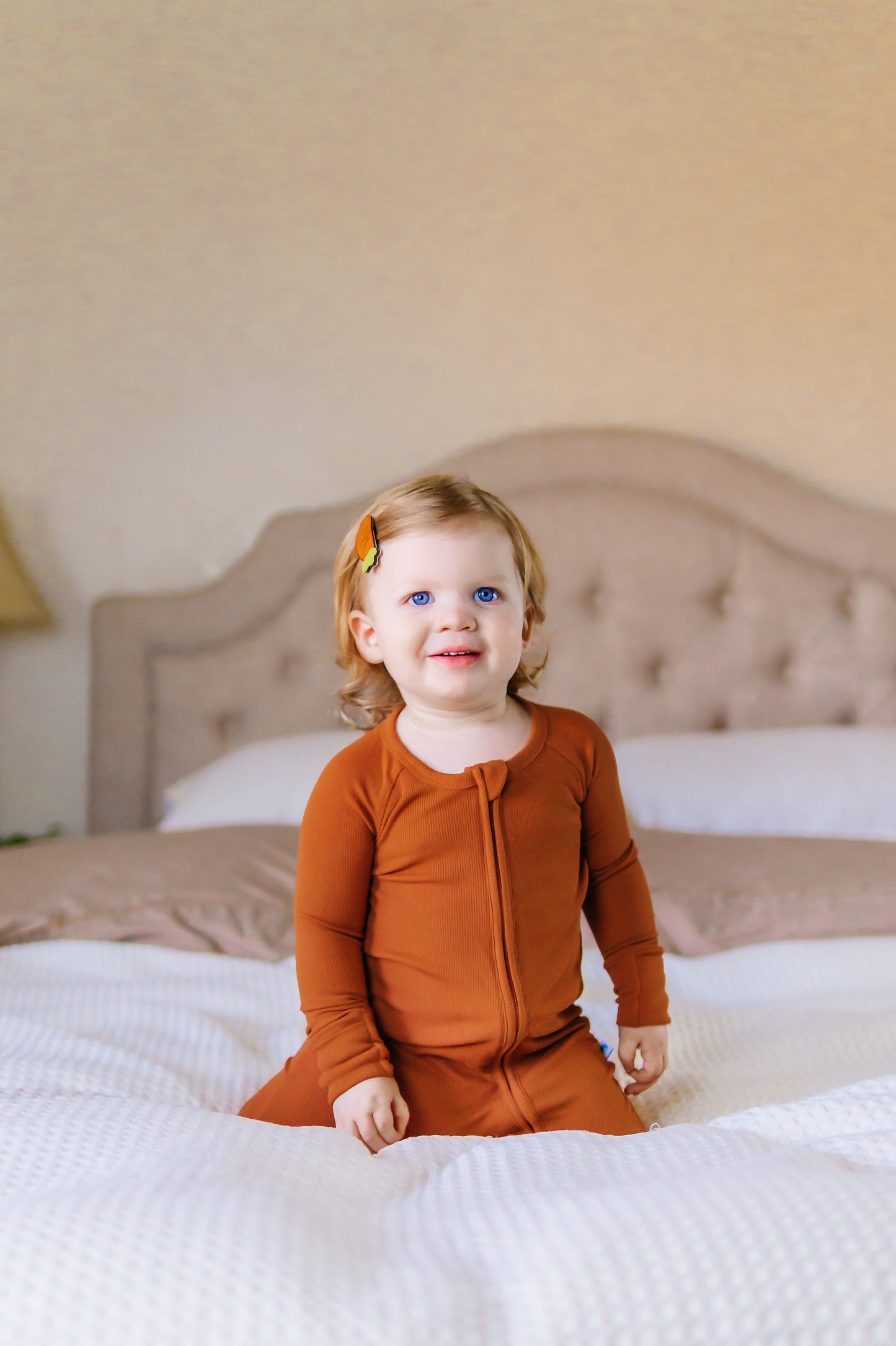 Rust (Orange) Ribbed Romper