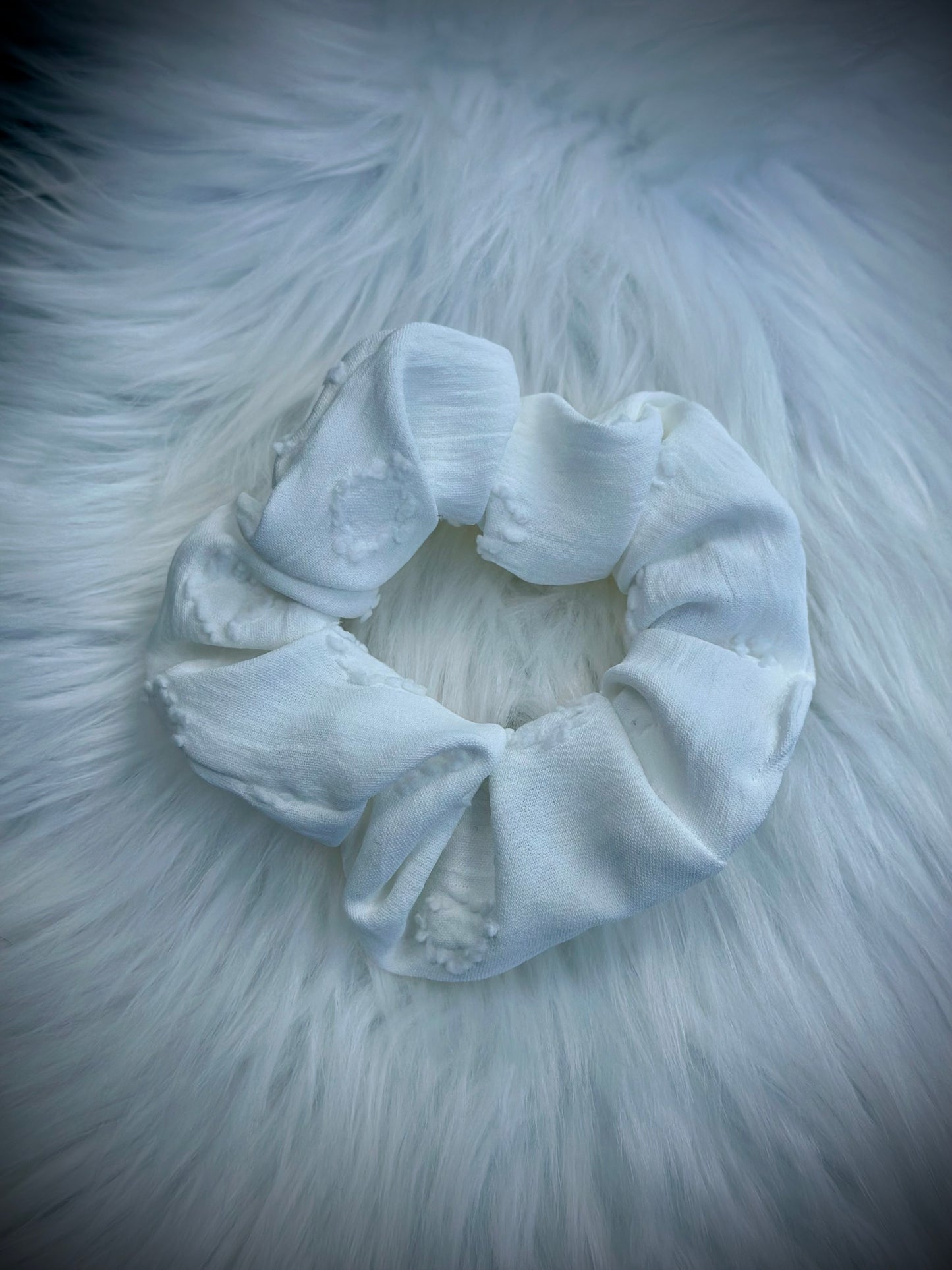 White Diamond Scrunchy