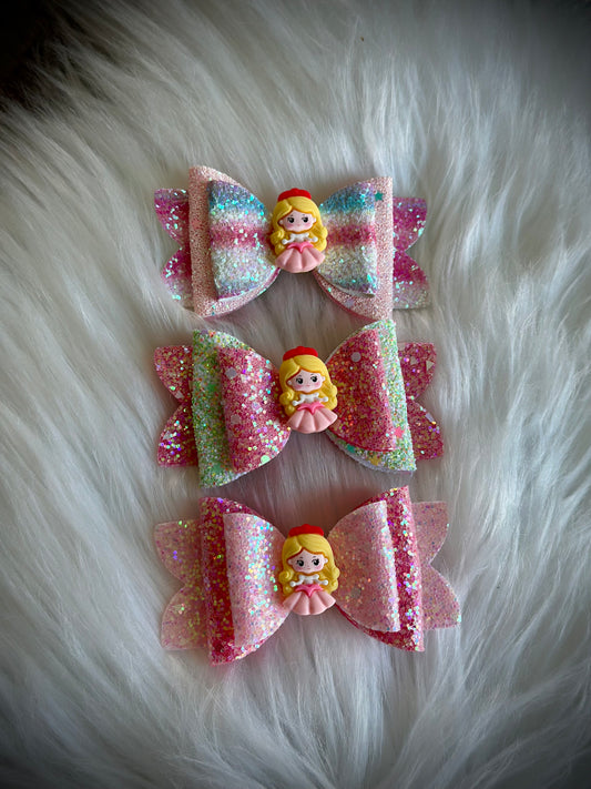 Sleepy Princess Leather Bow