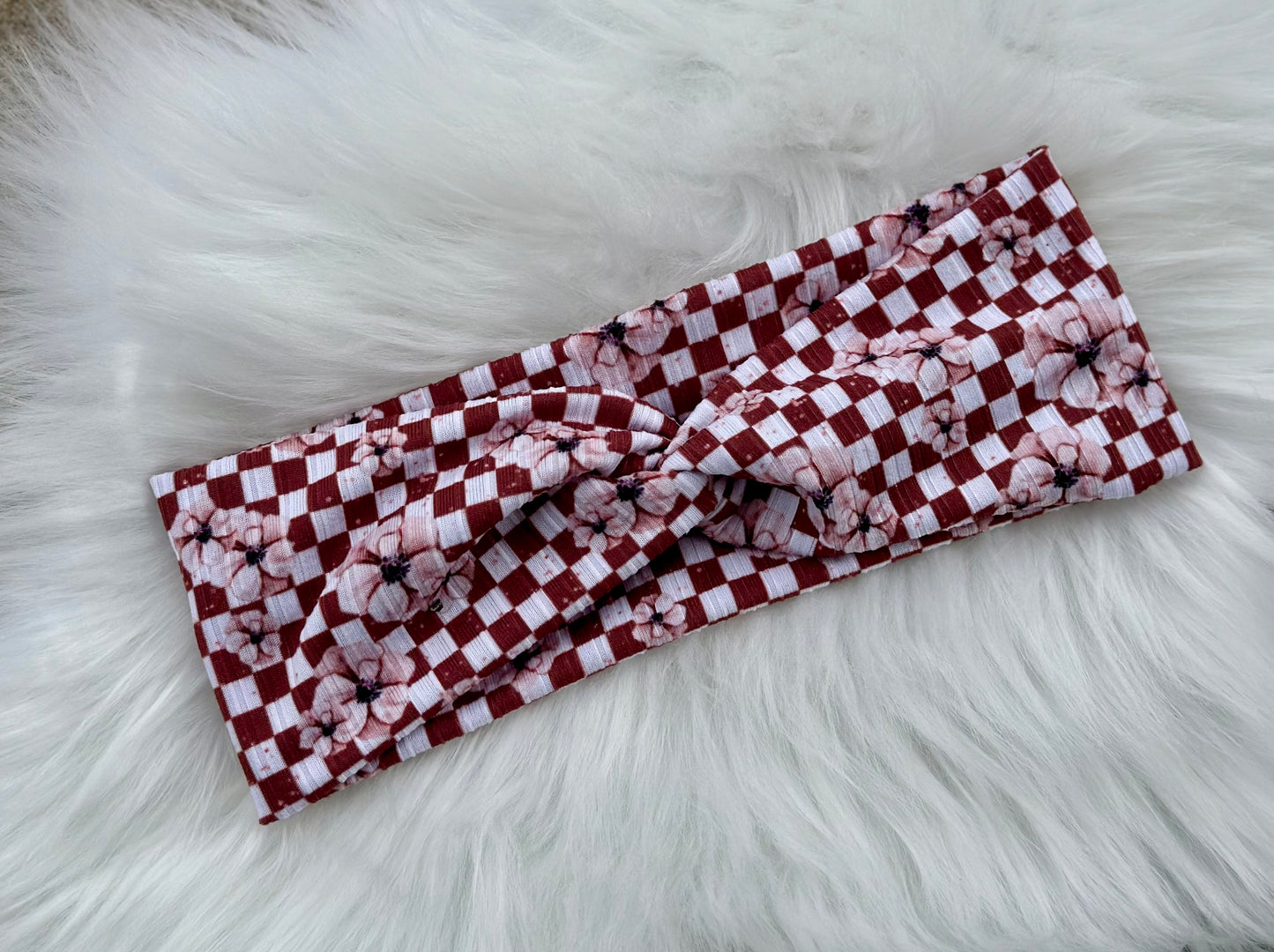 Checkered Floral Wrap