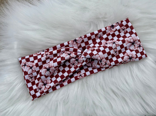 Checkered Floral Wrap