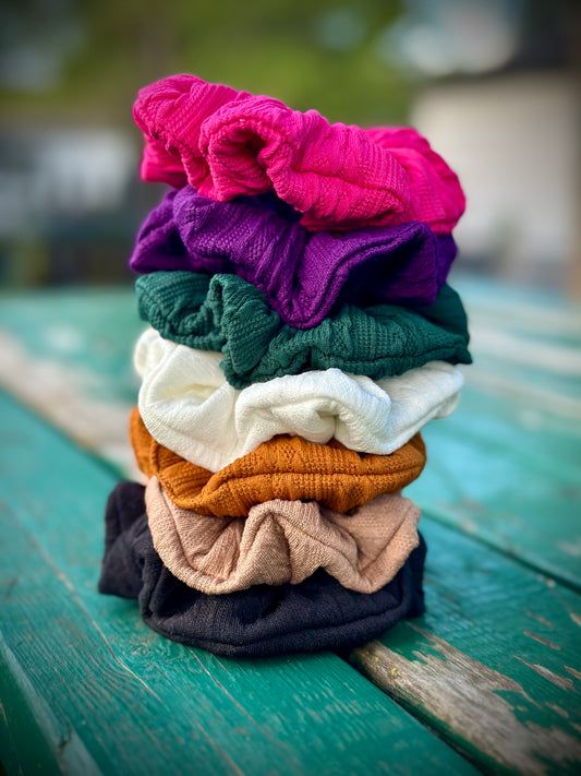 The Cable Knit Scrunchy Collection