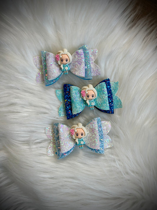 Ice Queen Leather Bow