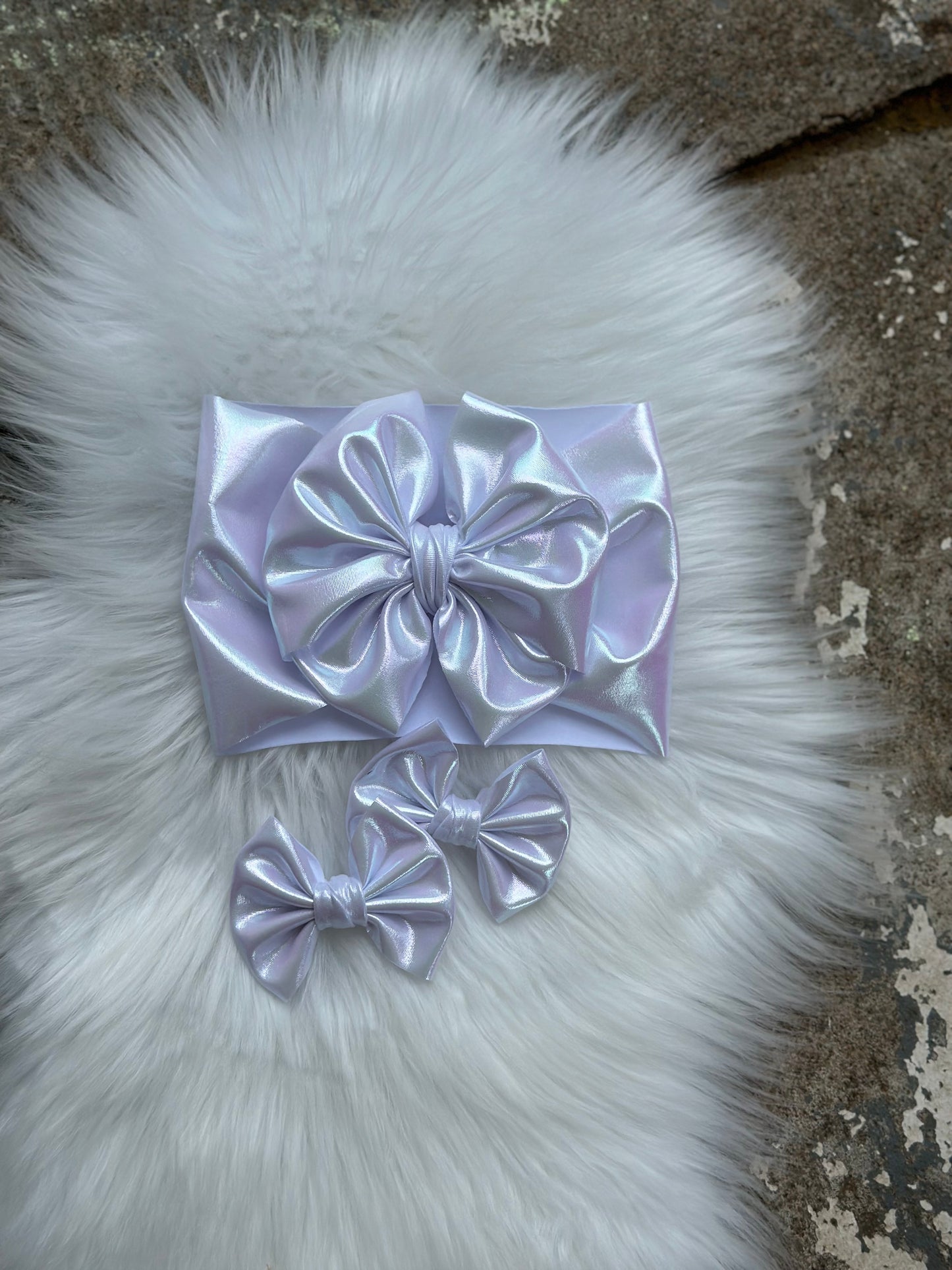 Pleather: Iridescent Pearl White