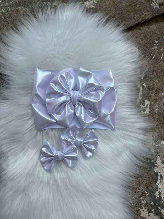 Pleather: Iridescent Pearl White