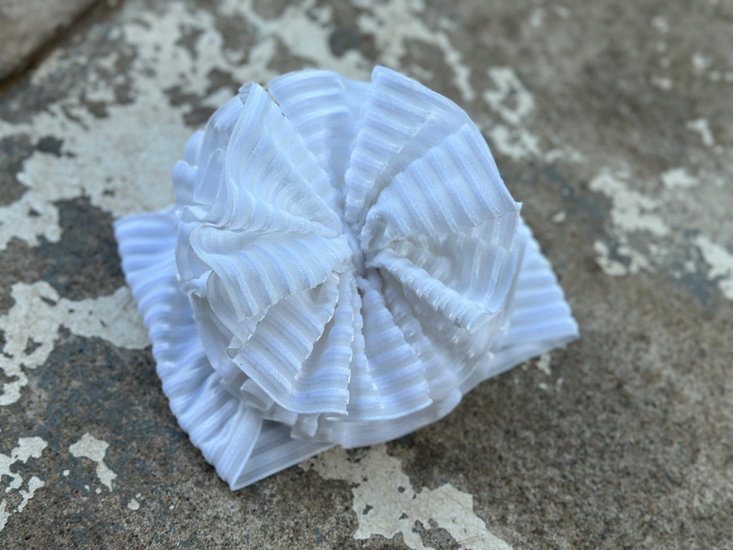 White Ribbed Velvet