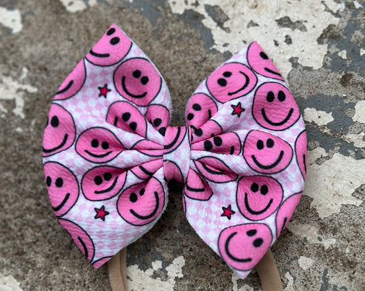 Pink Smiley Checks