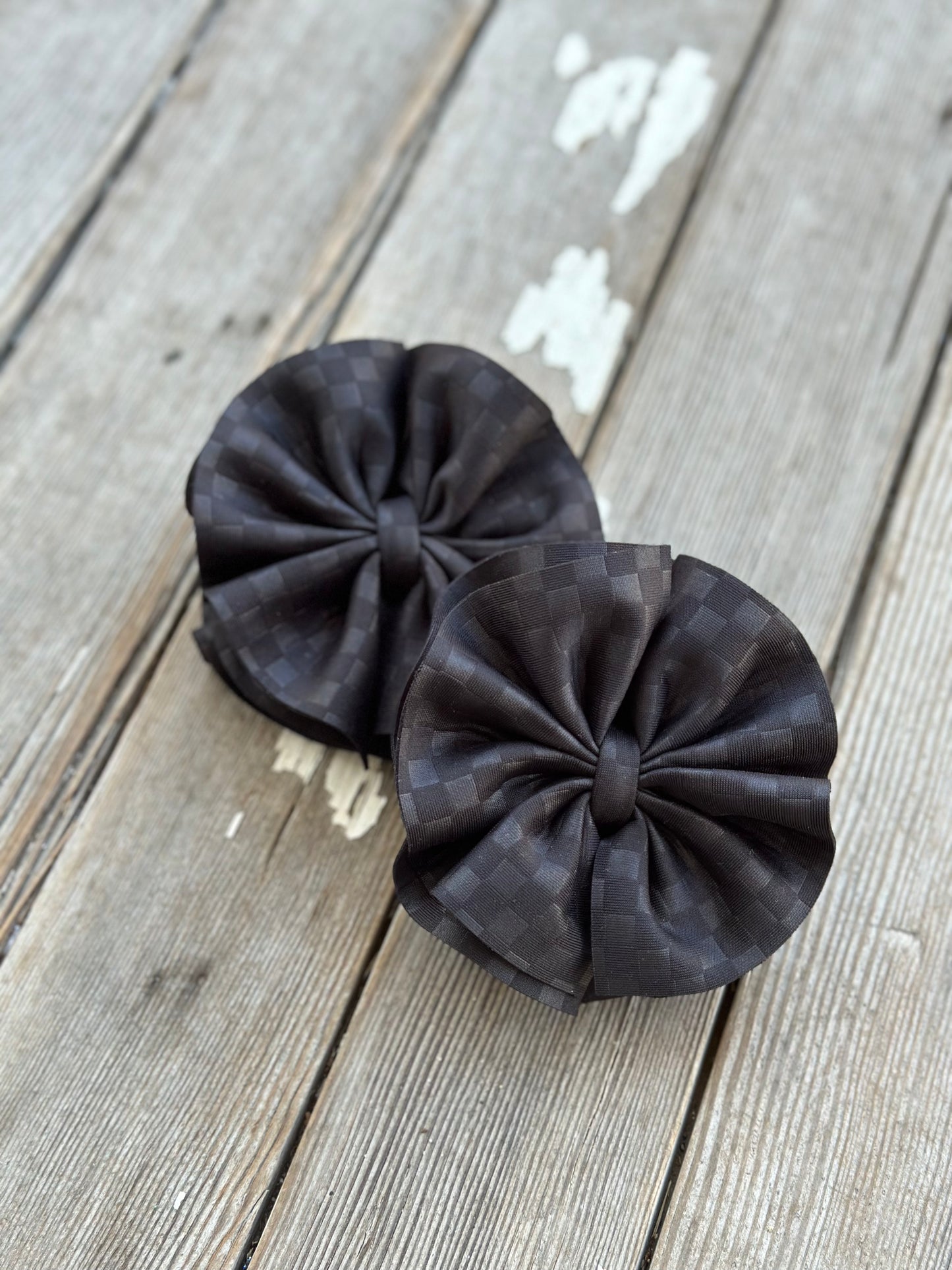 Black on Black Checkers Puff