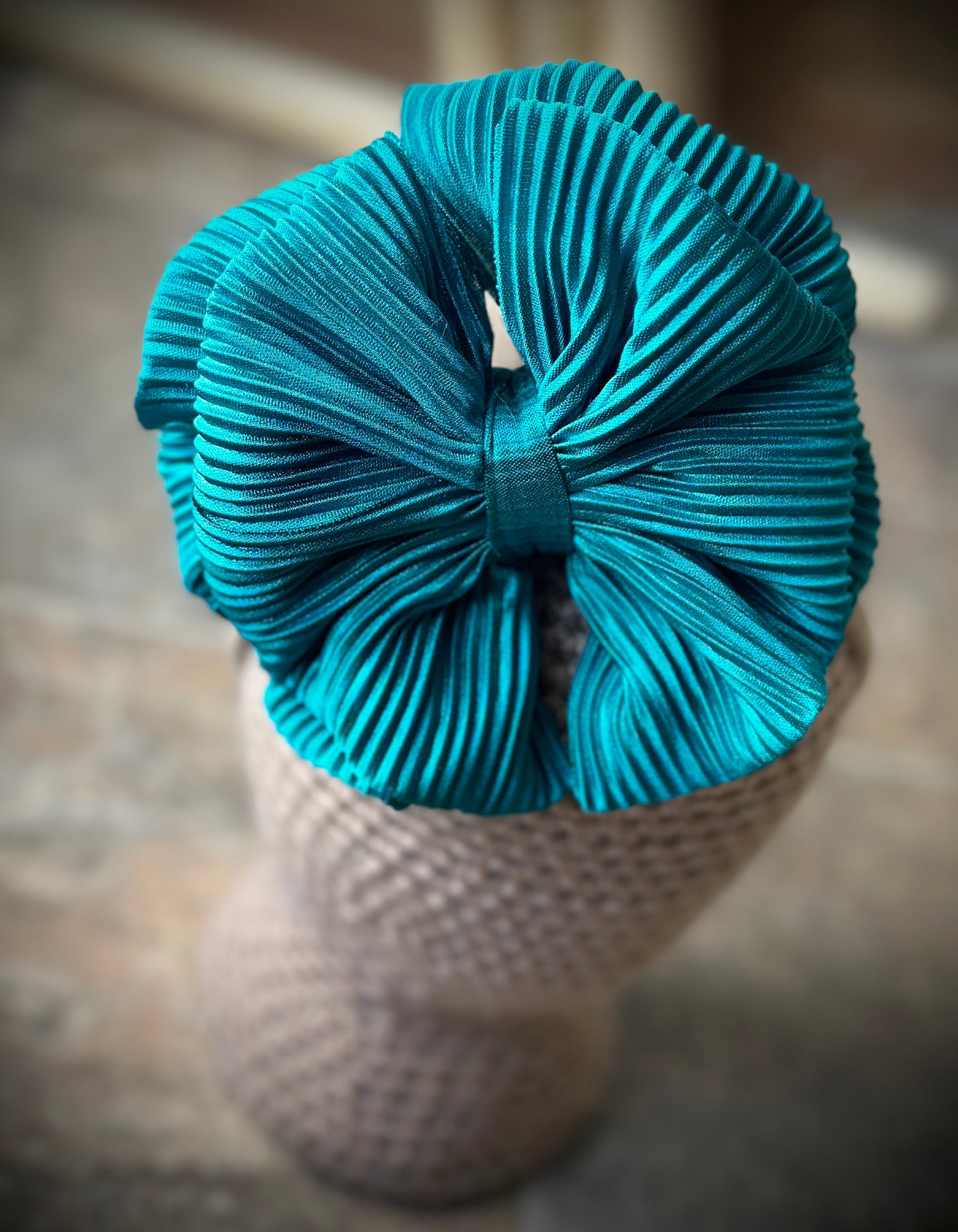 Pleated Satin: Aquamarine