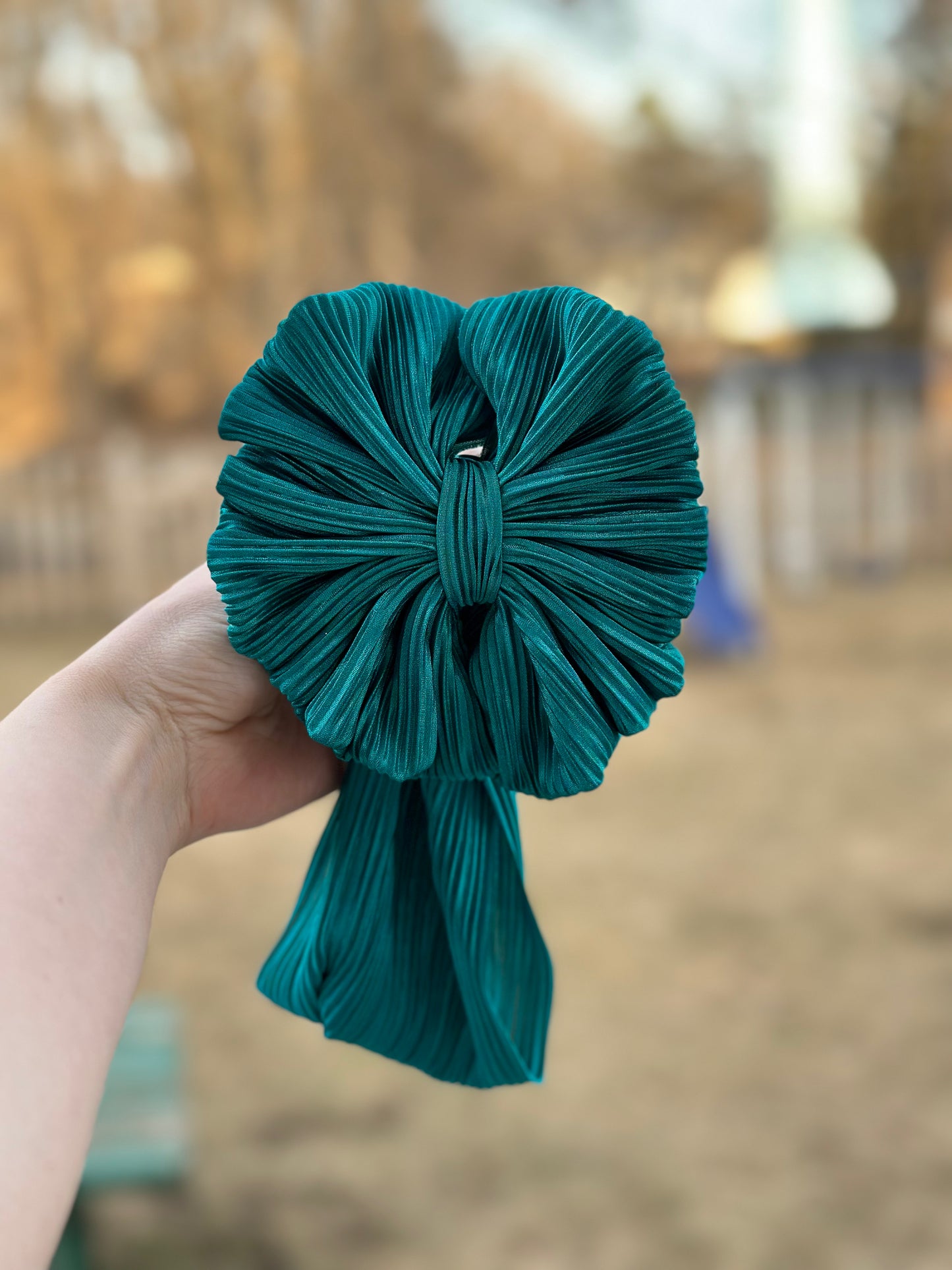 Pleated Satin: Aquamarine