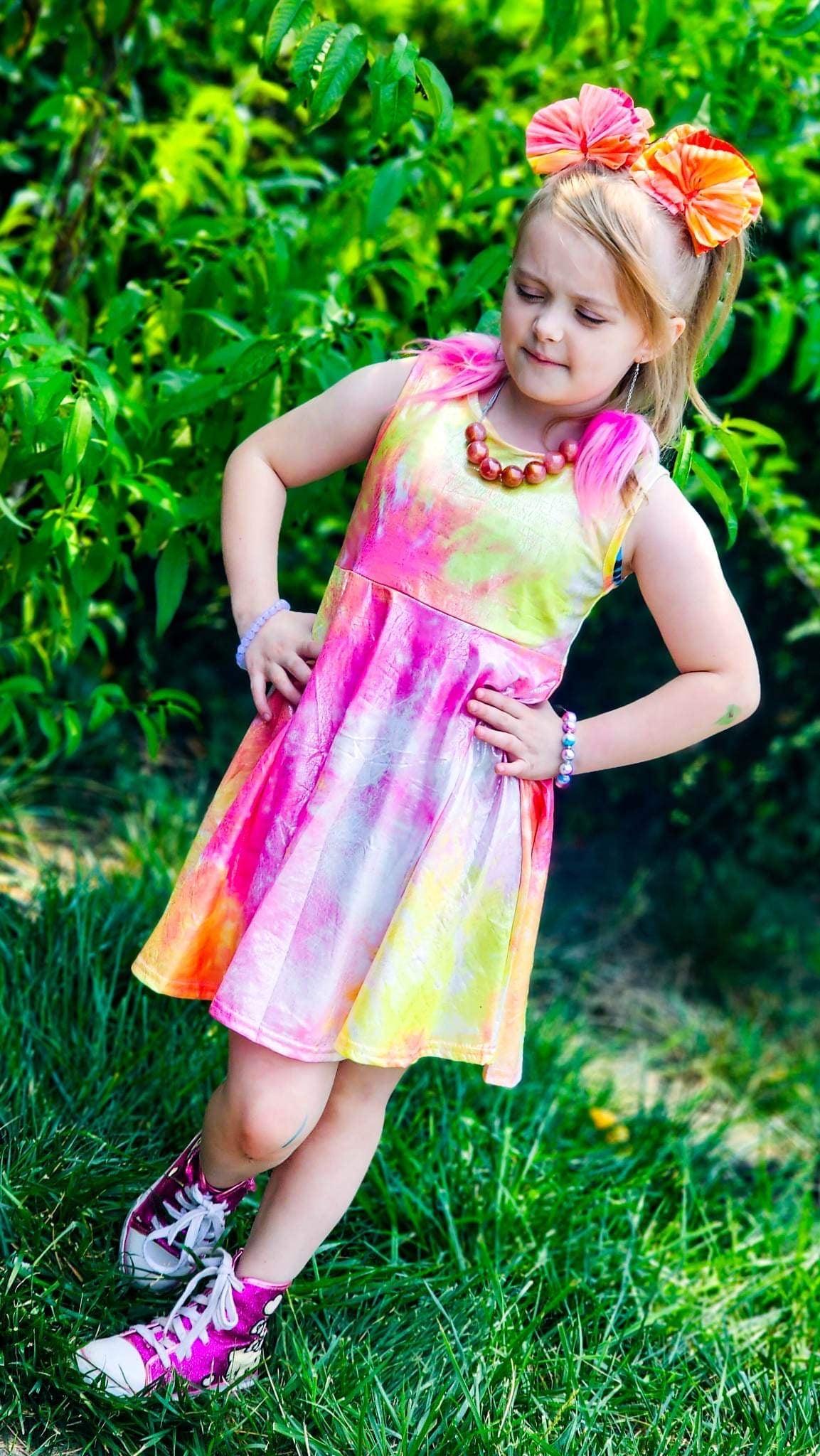 Strawberry Lemonade Tie Dye Ribbed Velvet