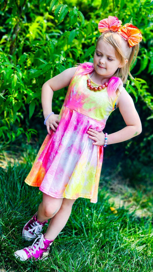 Strawberry Lemonade Tie Dye Ribbed Velvet